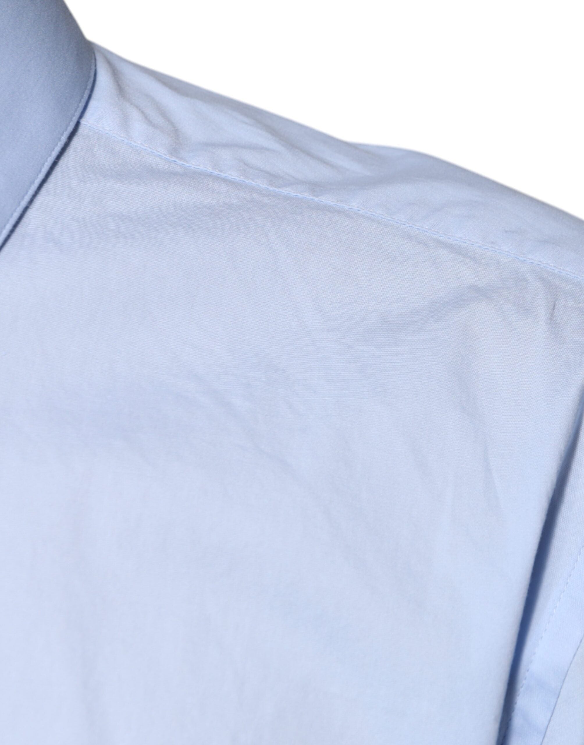 Dolce & Gabbana Light Blue Cotton Shirt MARTINI Slim Fit